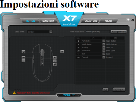 Impostazioni software