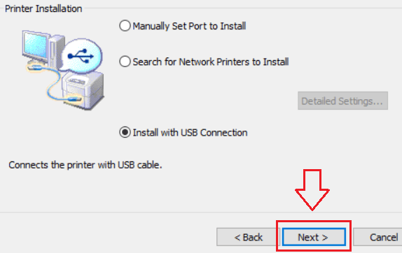 Scegli come vuoi connetterti al tuo computer e avvia l'installazione del software.