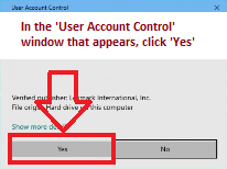 Nella finestra 'Controllo account utente' visualizzata, fare clic su 'Sì'.