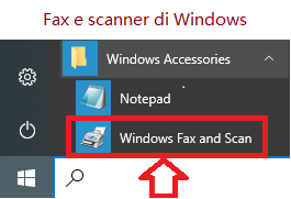 Fax e scanner di Windows