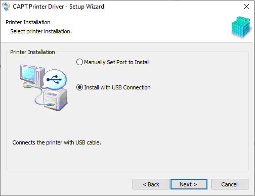 Scegli come vuoi connetterti al tuo computer e avvia l'installazione del software