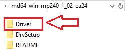 dopo l’estrazione, apri la cartella ottenuta e trova al suo interno la cartella Driver