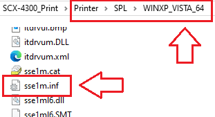 Trova il file sse1m.inf