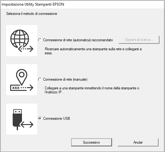 2. Schermate della procedura di installazione del driver della stampante EPSON L18050